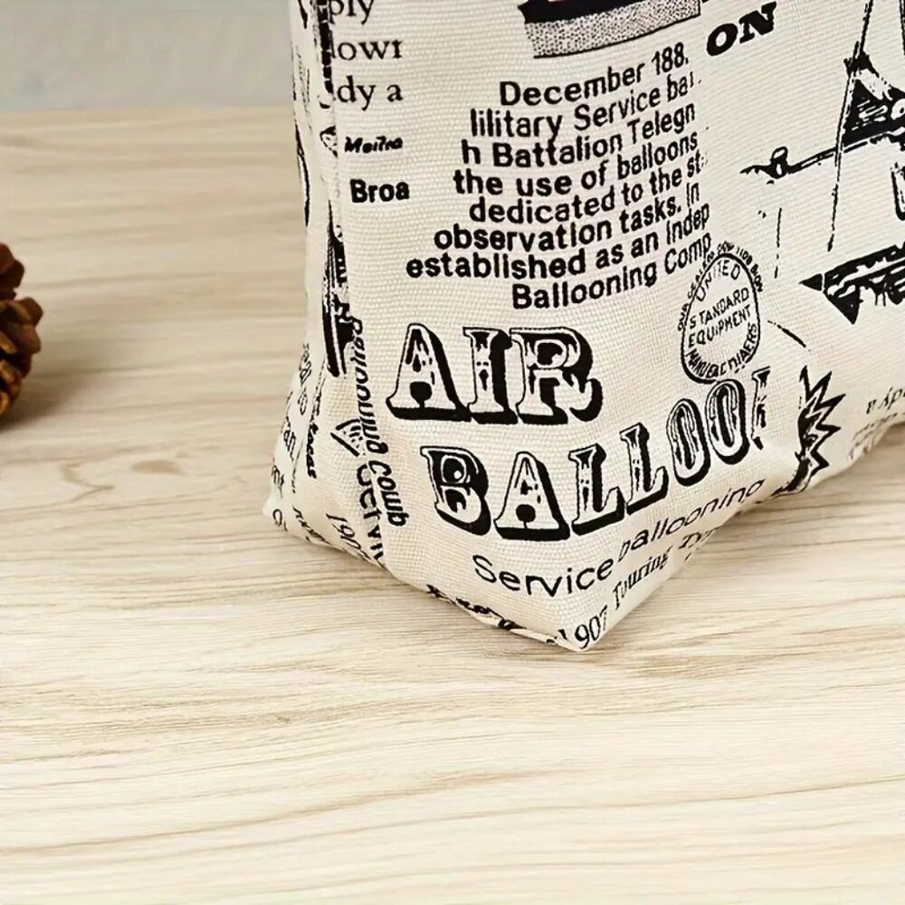 Canvas Tote Bag (Color: Vintage Print) - Picture 3 of 3